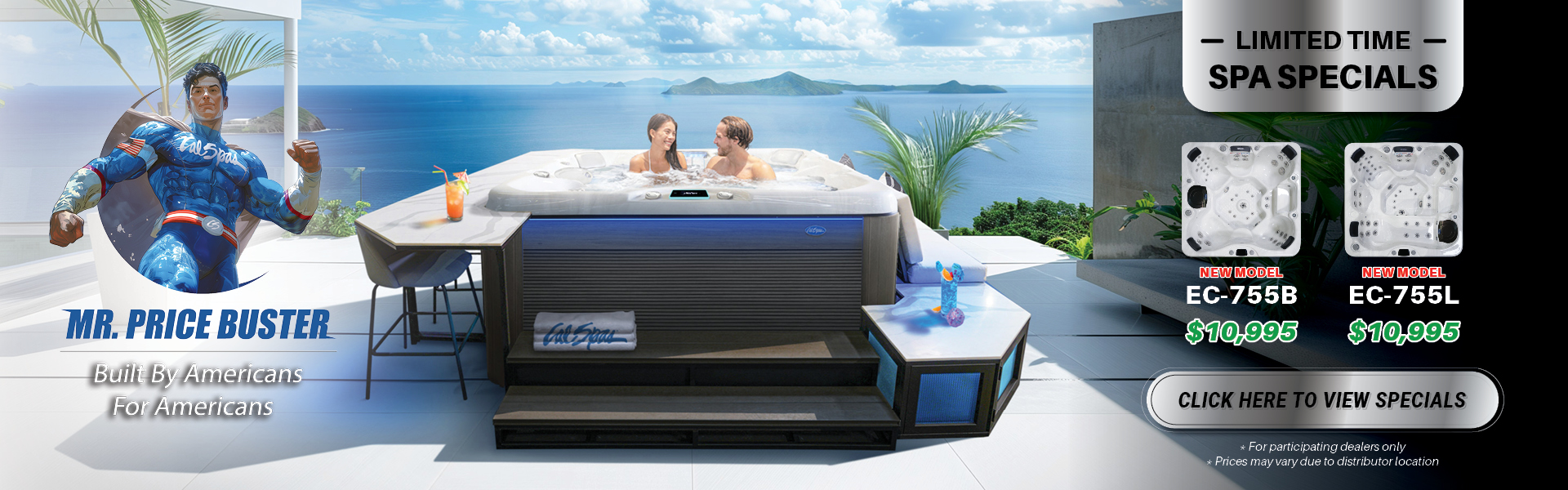 Calspas hot tub being used in a family setting - Cape Coral