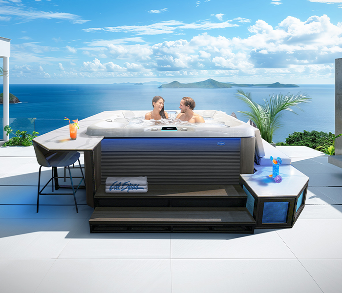 Calspas hot tub being used in a family setting - Cape Coral